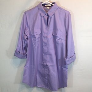 Coldwater Creek Size 14 L Lavender Long Sleeve